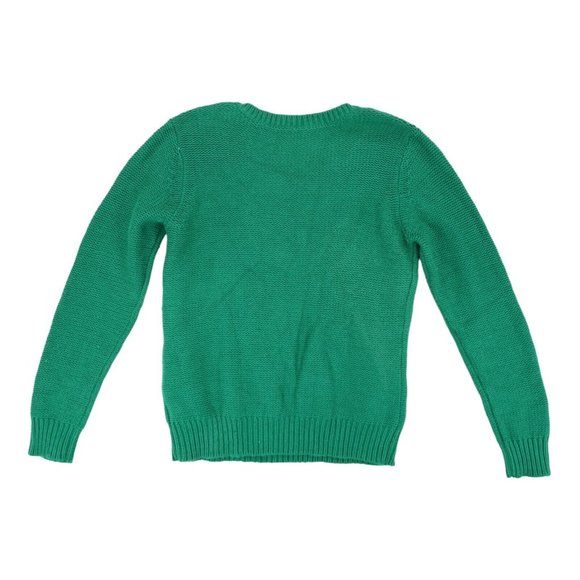 NWT St Johns Bay Sweater Womens Medium Green Cable Knit Crew Long Sleeve - Picture 3 of 3